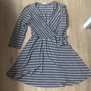 Striped dress good for professional or casual wear
